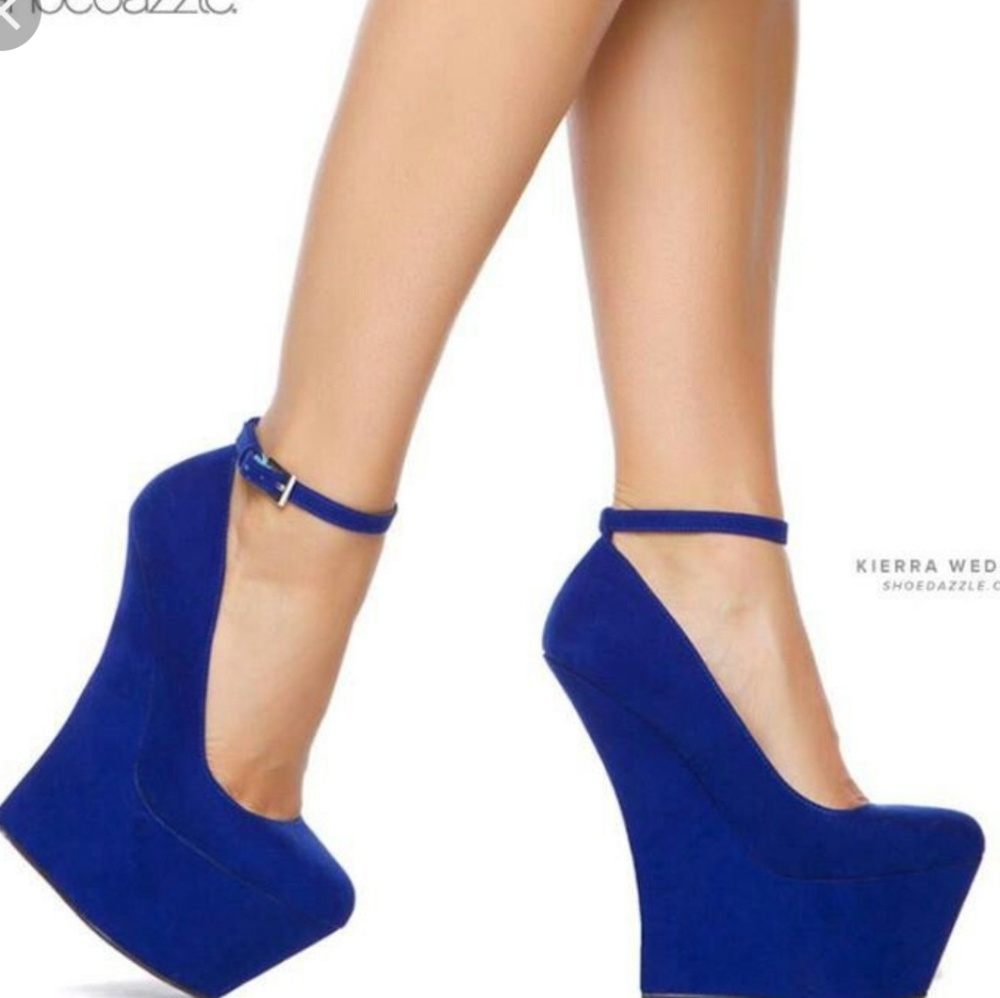 Scene Keirra Blue Suede Platforms
